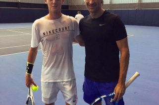 Само в Tennis24.bg: Лазаров тренира с бивш номер едно